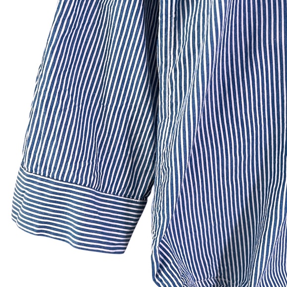 Anthropologie Oversized Striped Buttondown Shirt Size Large - Picture 7 of 16